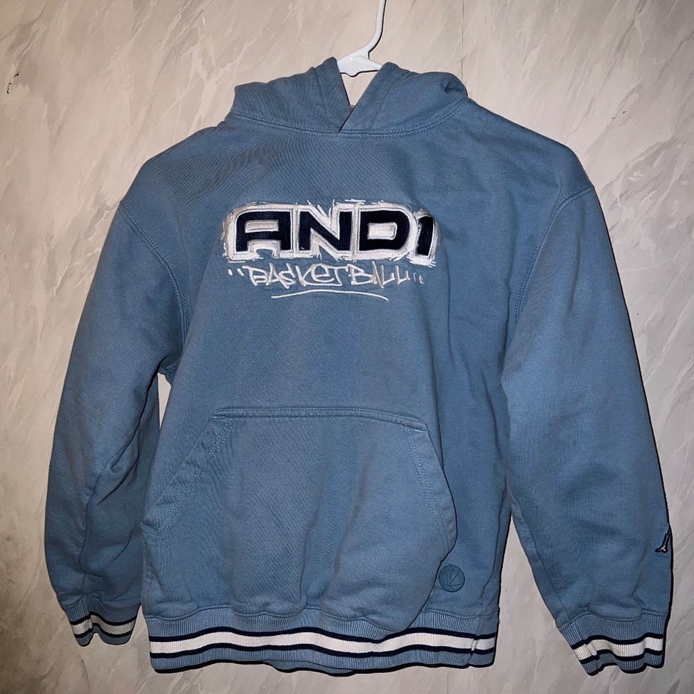 Baby blue AND1 Basketball Hoodie